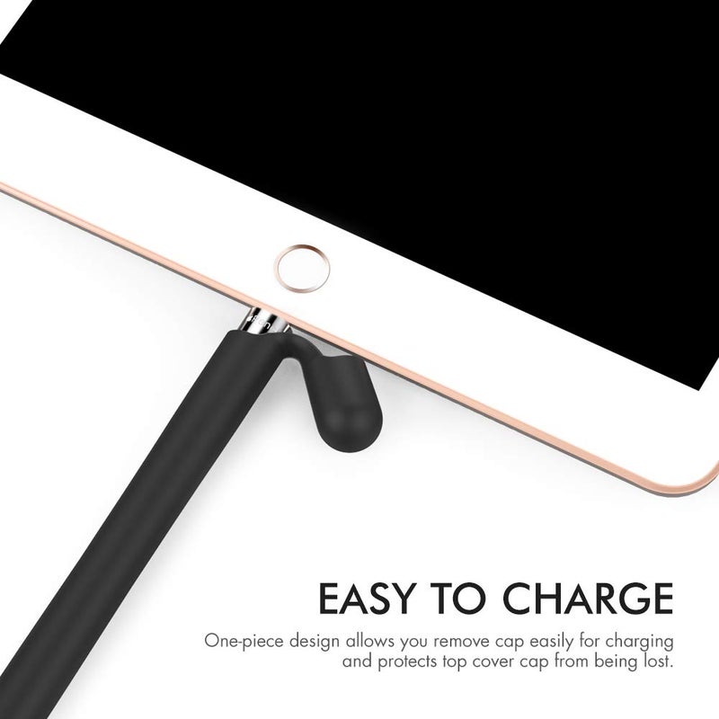 AhaStyle Anti-Slip Case Sleeve Silicone Protective Skin [ Added Cable Adapter Tether Kit] Compatible with Apple Pencil 1st Generation - Image 5